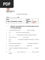 1ST - WORKSHEET - 1ST and 2nd Conditionals - STUDE