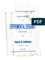 1 Experimental Designs I Stat 162 1