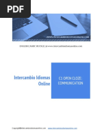 Intercambio Idiomas Online: C1 Open Cloze: Communication