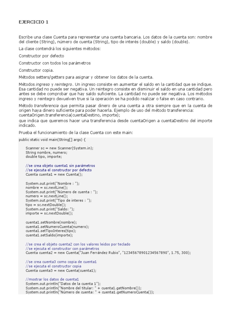 Guía Java Clases 1 | PDF | Programación | Constructor (Programación ...