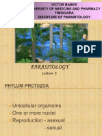 Parasitology: Victor Babes University of Medicine and Pharmacy Timisoara Discipline of Parasitology
