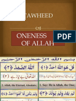 Tawheed: Oneness of Allah