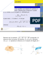 Funciones de varias variables y sus límites