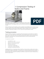 ASTM D1621 Compression Testing of Expanded Plastics and Foams