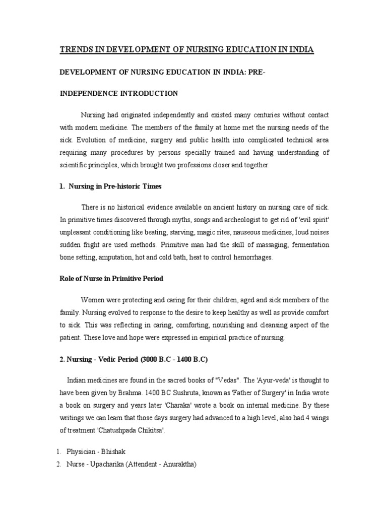 TRENDS IN DEVELOPMENT OF NURSING EDUCATION IN INDIA PDF visual data 6
