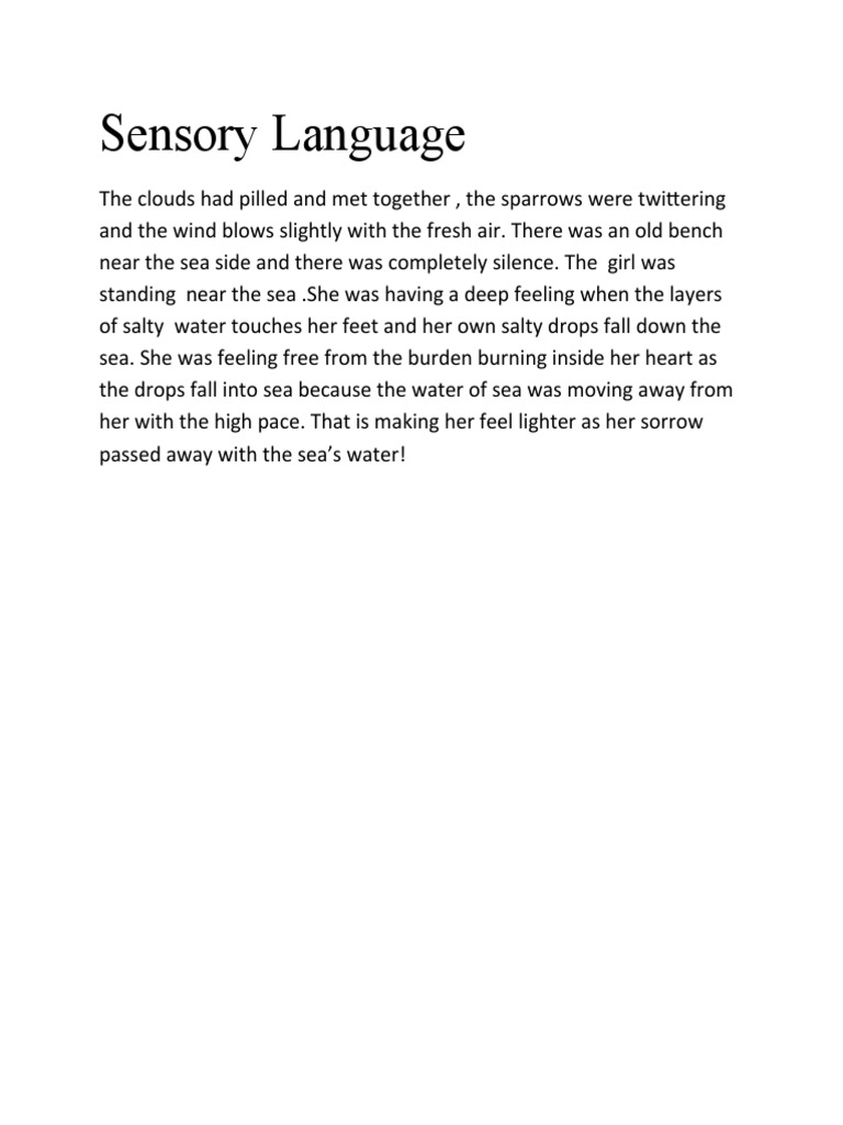 Sensory Language PDF
