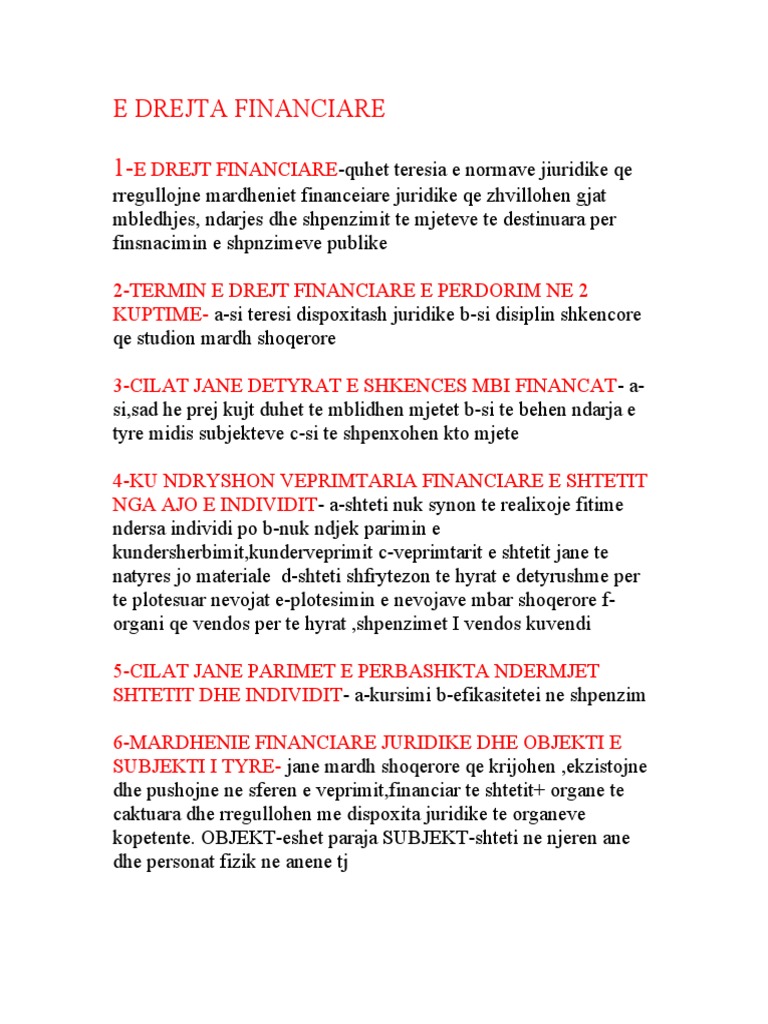 E Drejta Financiare PDF