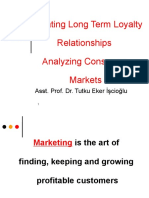 Creating Long Term Loyalty Relationships Analyzing Consumer Markets