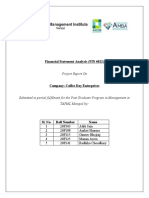 Financial Statement Analysis (FIN 6022) : Project Report On