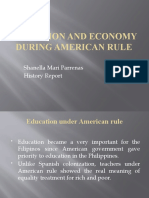 Education and Economy During American Rule