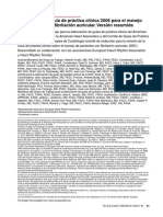 ACC/AHA/ESC: Guía de Práctica Clínica 2006 para El Manejo de Pacientes Con Fibrilación Auricular. Versión Resumida