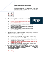 Investment and Portoflio MGT Questions