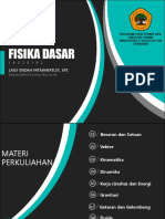 Fisika Dasar - Kuliah 1 2021