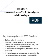 Cost-Volume-Profit Analysis Relationships