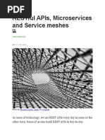 RESTful APIs, Microservices and Service Meshes