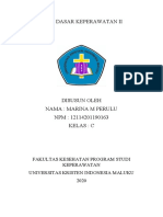 Ilmu Dasar Keperawatan Ii: Fakultas Kesehatan Program Studi Keperawatan Universitas Kristen Indonesia Maluku 2020