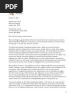 Downtown Seattle Association Letter To City and County Councils On Public Safety