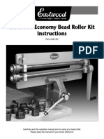 Eastwood Economy Bead Roller Kit Instructions: Part #28187