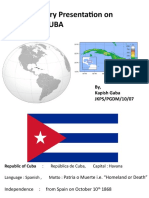 Country Presentation On Cuba: By, Kapish Gaba JKPS/PGDM/10/07