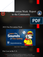 Fire Prevention Week Report To The Community - Oct. 7, 2021