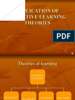 Application of Cognitive Learning Theories