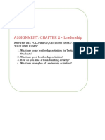 ASSIGNMENT: CHAPTER 2 - Leadership