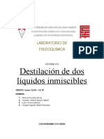 Destilacion de Dos Liquidos Inmiscibles
