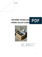 Tecnologia - Informe Horno Solar Casero - Sebastian Araya G 6 Basico