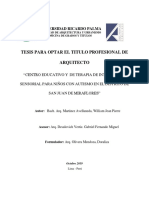 Tesis Final Centro Educativo y de Terapia de Integracion Integral Para Niños Con Autismo