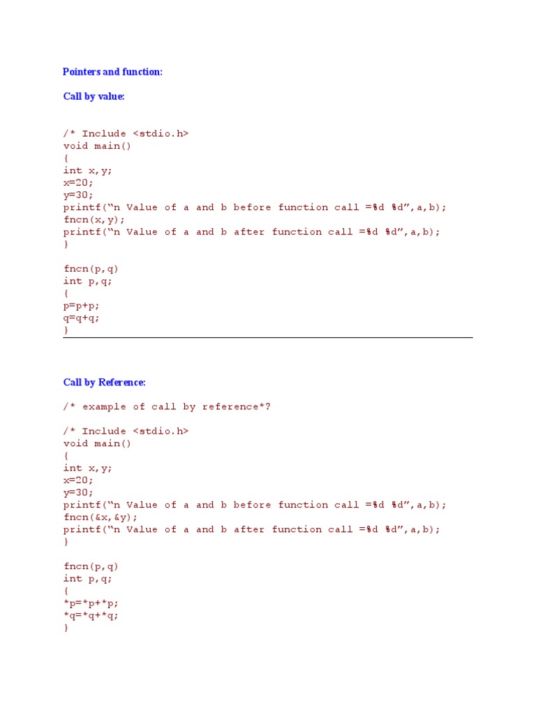 Pointers and Functions in C Programming | PDF | Computers | Technology ...