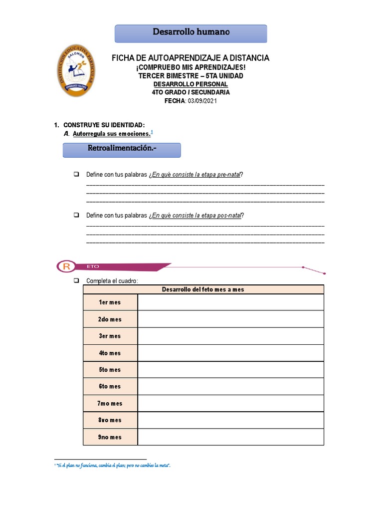 Faad 4to Secundaria Desarrollodocx | PDF