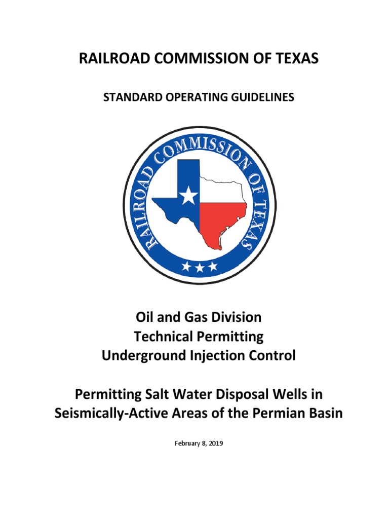 TX RRC Guidelines For Permitting SWDs in Seismic Areas | PDF ...