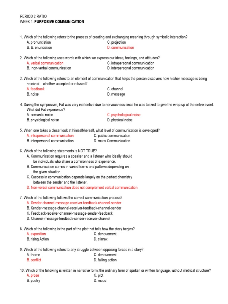 Purposive Communication Exam Review | PDF | Communication | Essays