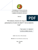 Prevalencia y Factores Asociados a Diabetes Gestacional en el Centro de Salud Carlos Elizalde, Cuenca, 2017
