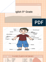 5th Grade Body Parts in English and Indonesian