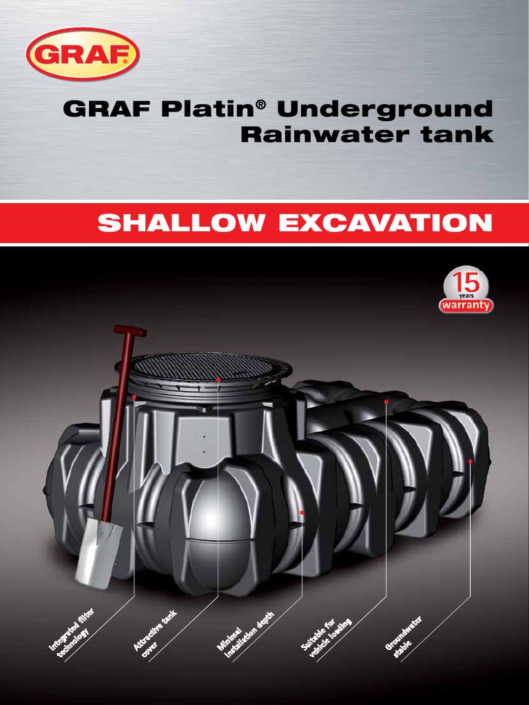 Shallow Excavation: GRAF Platin Underground Rainwater Tank | PDF ...