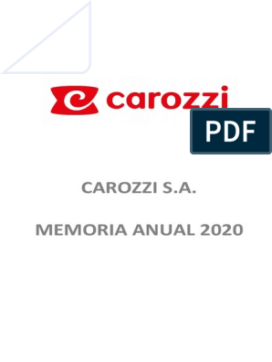 Memoria CAROZZI 2020 Version CMF | PDF | Planificación estratégica |  Mercado (economía)