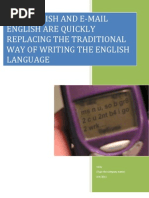 Sms Laguage corrupting english language