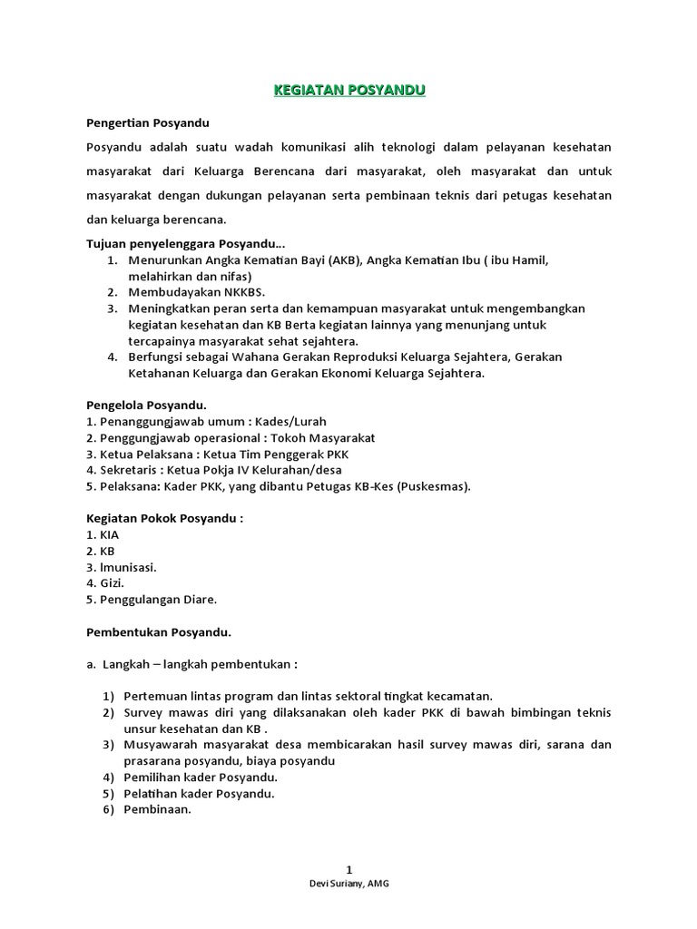 KEGIATAN POSYANDU