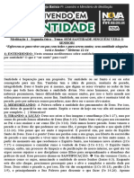 Meditacao Nib 08 Agosto 2021 Vivendo em Santidade Letra Grande