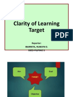 Clarity of Learning Targets