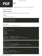 MySQL Cheatsheet - CodeWithHarry