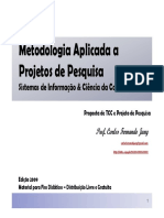 Slides - Metodologia Aplicada A Projetos de Pesquisa