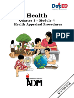 Health: Quarter 1 - Module 4 Health Appraisal Procedures