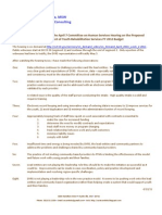 Observations Regarding The April 7 Committee On Human Services Hearing On The Proposed Department of Youth Rehabilitation Services FY 2012 Budget