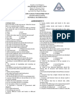 San Carlos City National High School senior math assessment