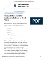 Method Statement For Earthwork Related To Track Work - Method Statement HQ