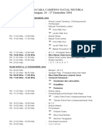 Jadual Camping Natal