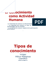 Elconocimientocomoactividadhumana 110911221412 Phpapp01