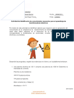 Actividades de Identificación de Conocimientos Necesarios para El Aprendizaje de Mantenimiento de Transformadores Electricos